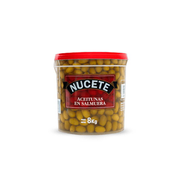 Nucete – Aceitunas verdes enteras en balde 4Kg