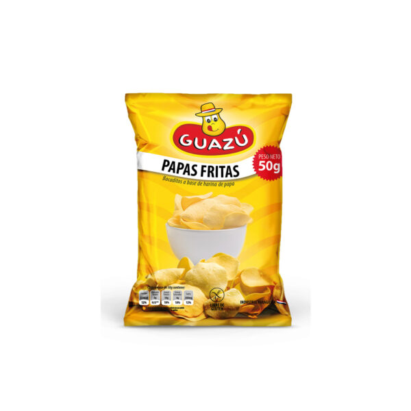 Guazú – Papas fritas lisas 50gr