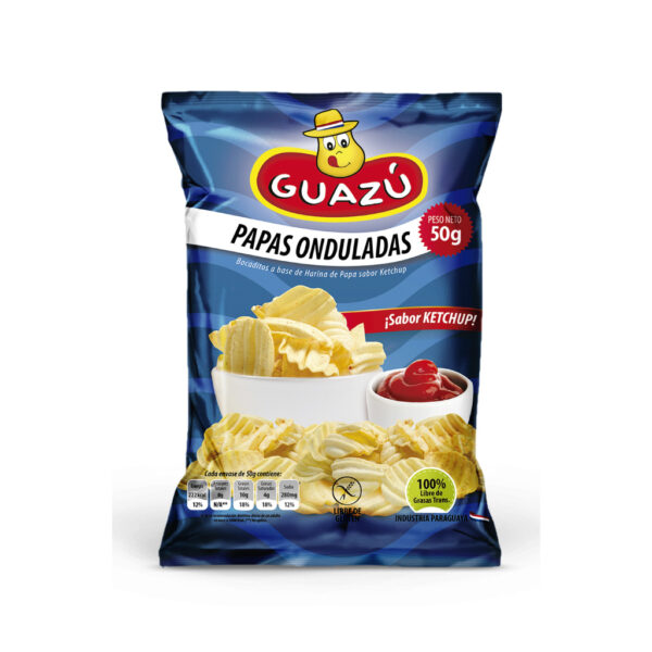 Guazú – Papas fritas onduladas 50gr