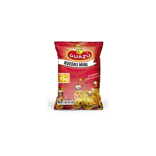 Guazú – Ruedas mini sabor queso 15gr