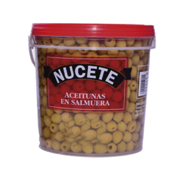 Nucete – aceitunas verdes descarozadas balde de 4kilos