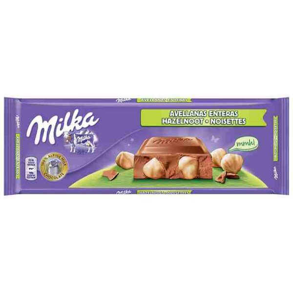 Milka – Chocolate y avellanas enteras 100 gr