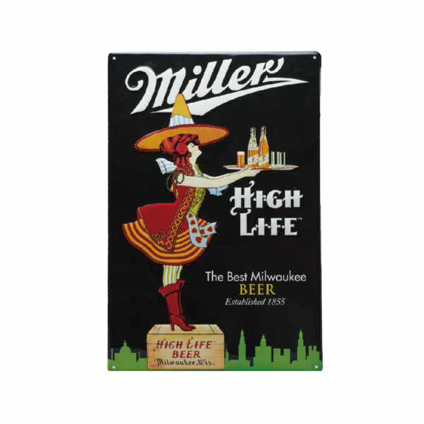 Cartel Vintage Negro Miller High Life